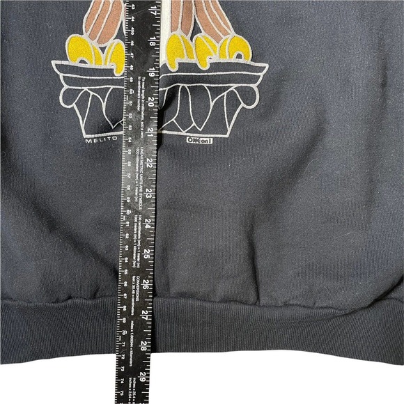 Vintage 90's United States Military Army Eagle Flag Crewneck Sweatshirt XL Black - Picture 5 of 5